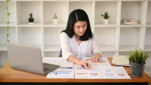 concentrated-asian-woman-accountant-using-laptop