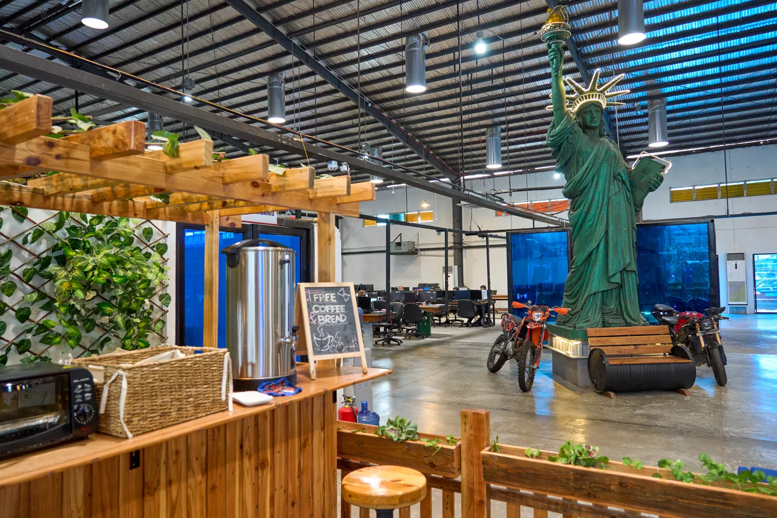 Welcome and collaboration area inside our Clark, Philippines outsourcing office